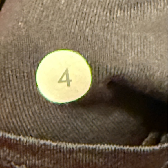 Lululemon Flared Pants - Black with l Pink and Striped Waistband - Size 4 - Picture 5 of 5